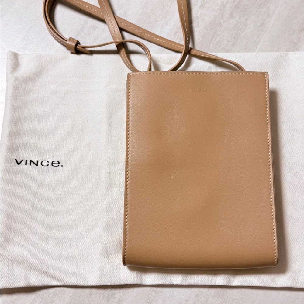 Vince Tan Pacific leather crossbody worn once